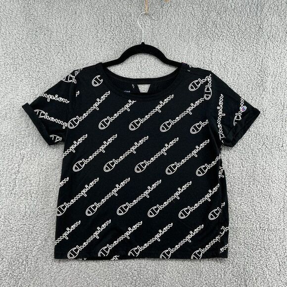 Champion Tee Size Small BOXY ALL OVER LOGO Size Small - Picture 1 of 9